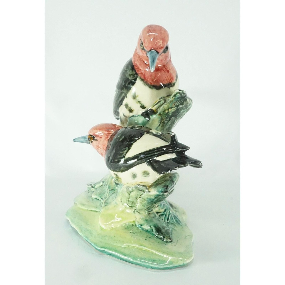 Stangl Pottery Birds Double Red Headed Woodpeckers / Pair Gloss Heads Vintage - Picture 6 of 11